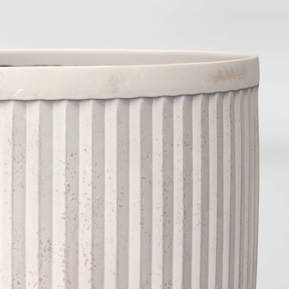 Weathered Ribbed Composite Indoor/Outdoor‎ Planter – Threshold Studio McGee